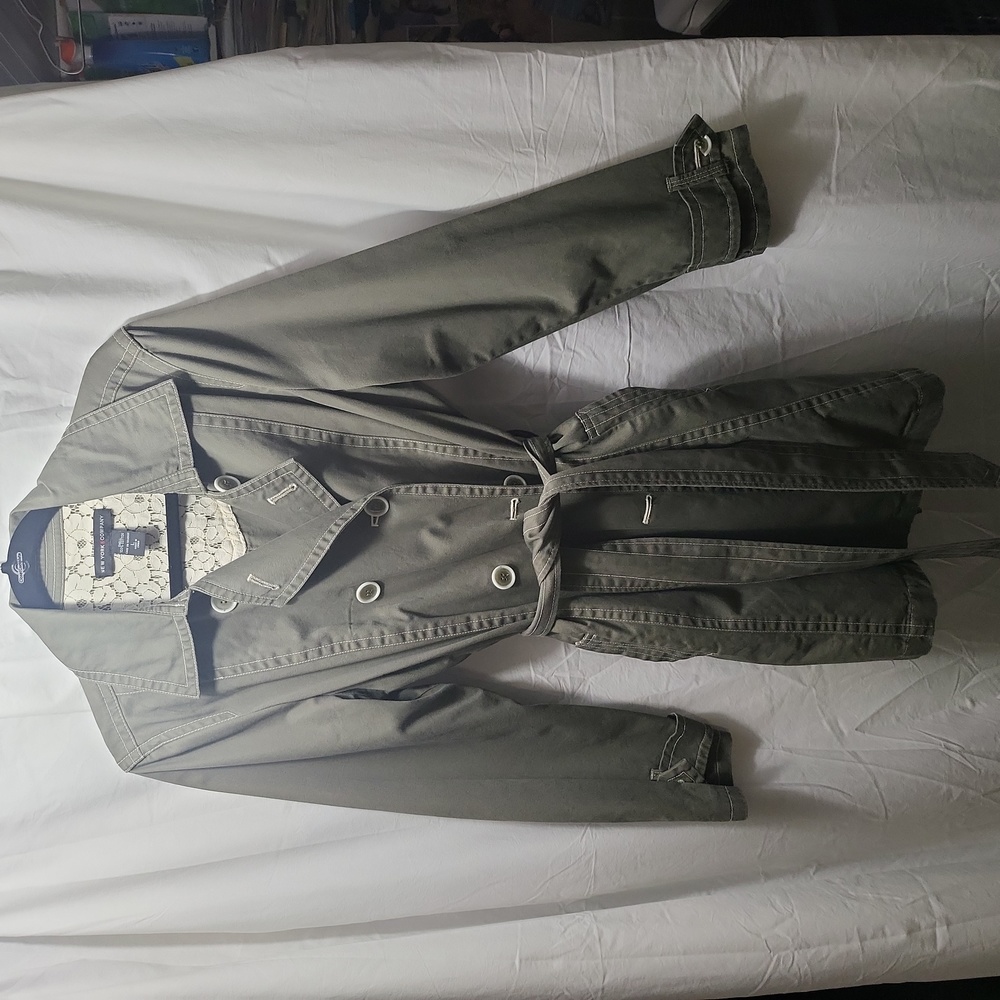 Double breasted trench coat